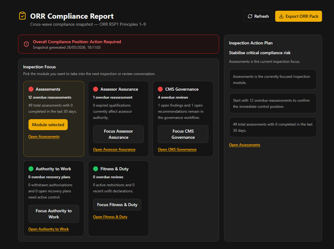 Aspire — Rolling stock competency management interface