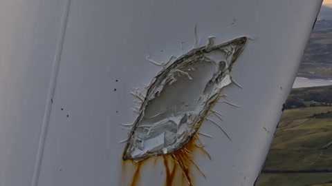 Illustrative close-up of a turbine blade surface observation